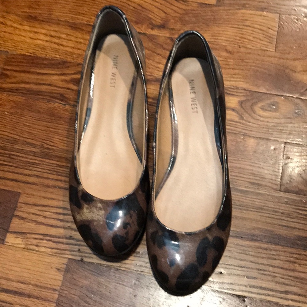 Nine West patten leather flats